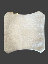 Load image into Gallery viewer, beige vegan leather bag with a golden zipper