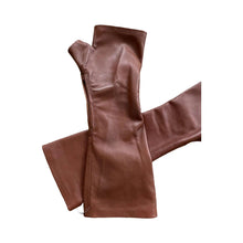 Load image into Gallery viewer, Brown leather Gloves Handmade Accessories