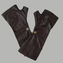 Load image into Gallery viewer, Burgundy leather Gloves Handmade Accessories