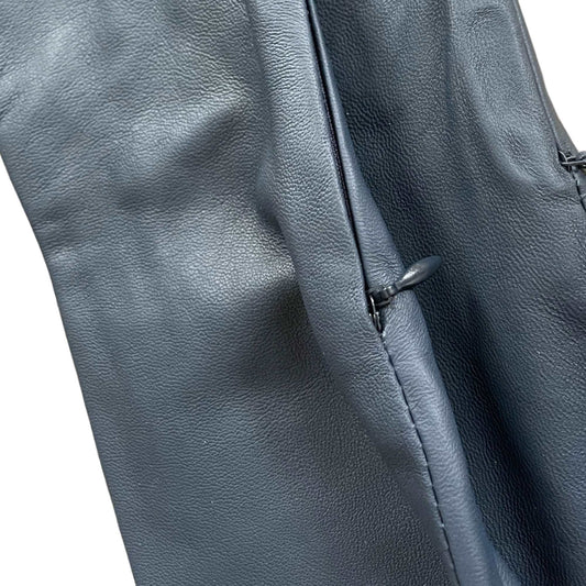 Grey leather gloves Handmade Accessories