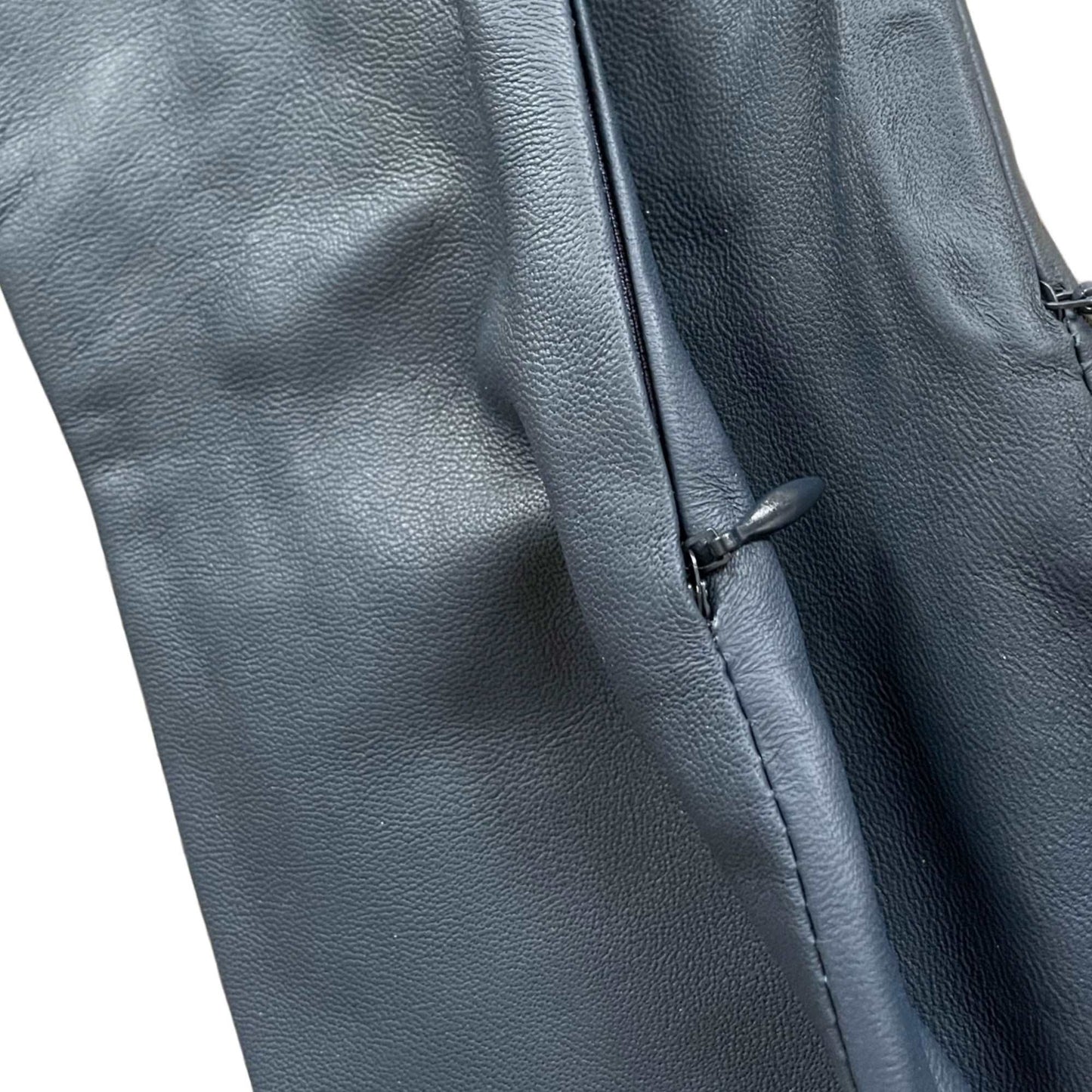 Grey leather gloves Handmade Accessories