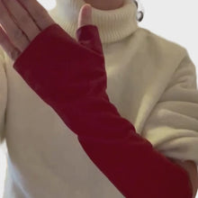 Load and play video in Gallery viewer, Matte Red Long Gloves