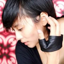 Load image into Gallery viewer, Black mini gloves Handmade Accessories