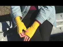 Load and play video in Gallery viewer, Yellow Short Gloves