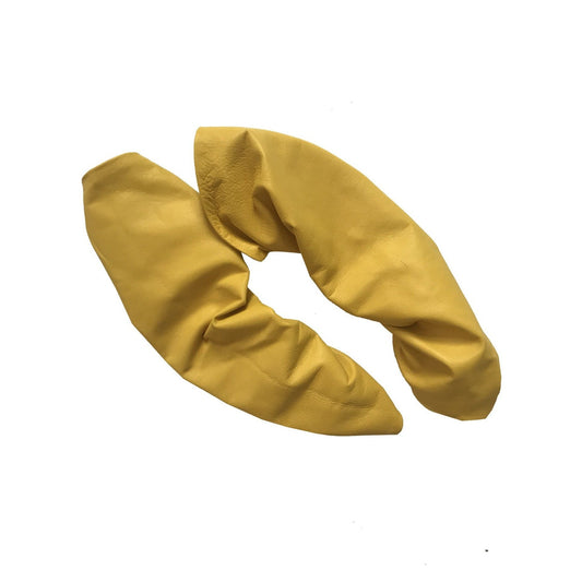 Yellow leather arm sleeves Handmade Accessories