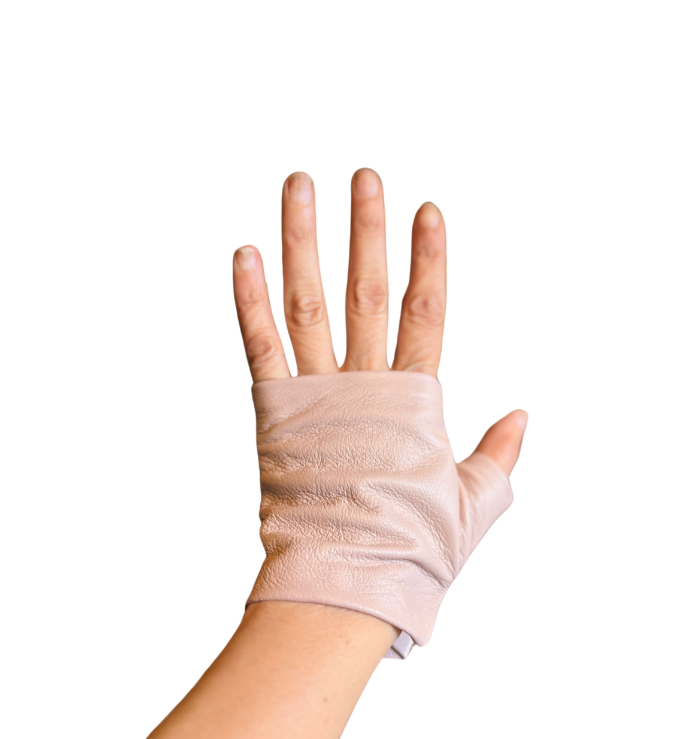 Pink Driving Leather Gloves Lamia Design Handmade Accessories