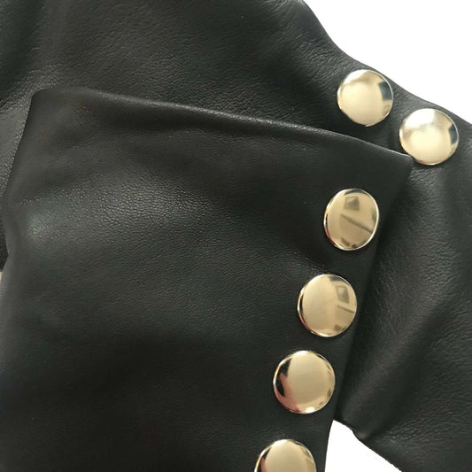 Black leather gloves Handmade Accessories