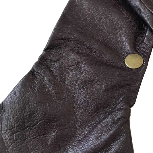 Burgundy leather Gloves Handmade Accessories