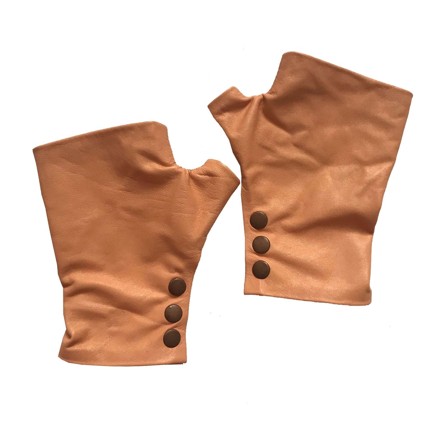 Apricot leather Gloves - Handmade Accessories Handmade Accessories