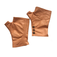 Load image into Gallery viewer, Apricot leather Gloves - Handmade Accessories Handmade Accessories
