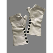 Load image into Gallery viewer, Off White Leather Gloves Handmade Accessories
