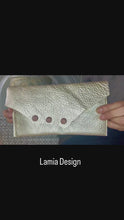 Load and play video in Gallery viewer, Light Gold Leather Wallet – 3 Snap Closure
