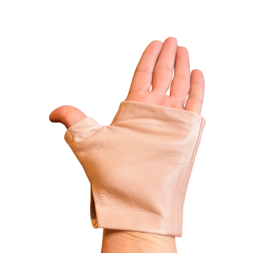 Pink Driving Leather Gloves Lamia Design Handmade Accessories