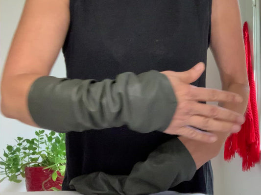 Green Leather Sleeves